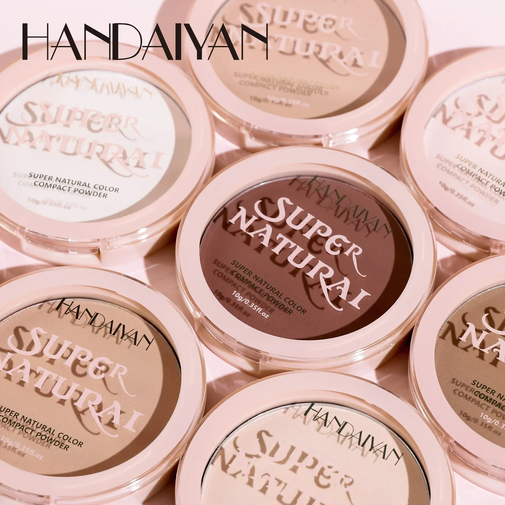 HANDAIYAN 8 Color Setting Powder Oil Control Matte Long Lasting 24h Natural Skin Color Fashion Powder Shrink Pores Concealer 10g