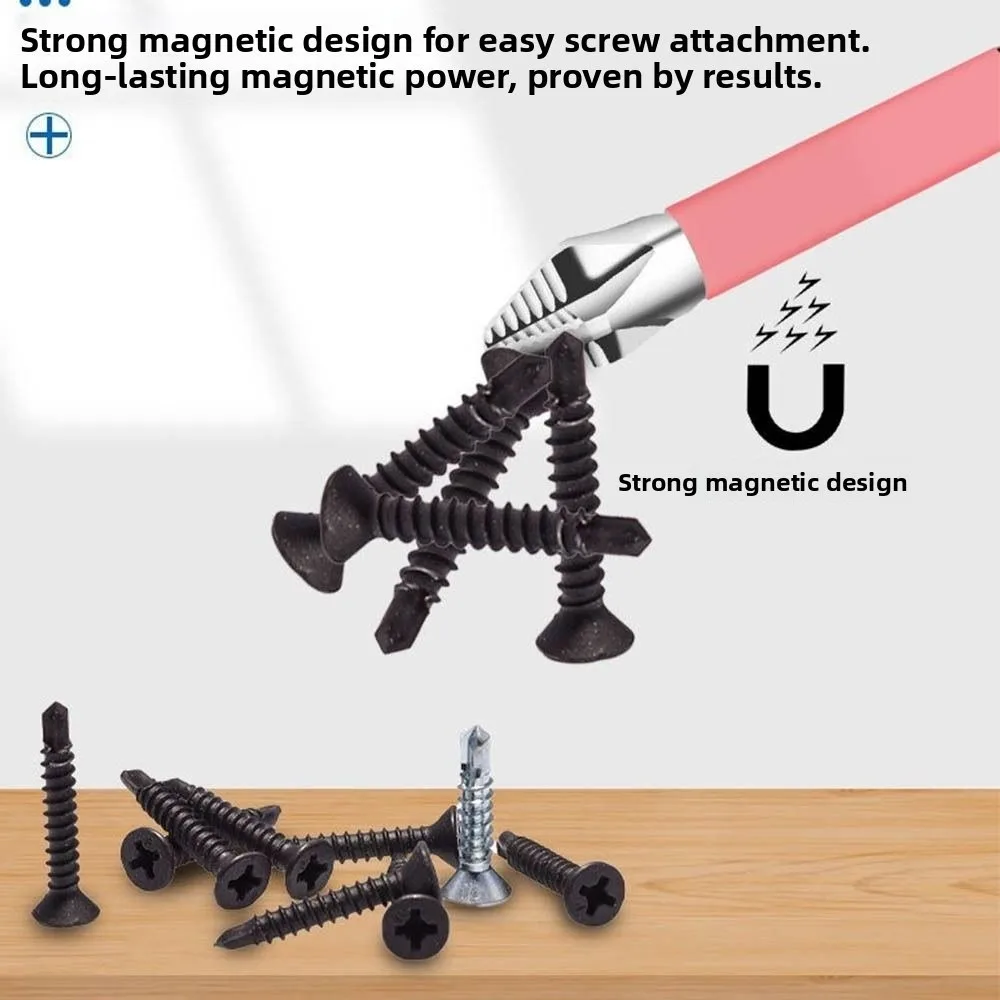 6/10pcs Anti-Slip Magnetic Screwdriver Bit High Torque Impact Resistant Batch Head Hexagonal Handle Cross Ph2 Screwdriver Bit