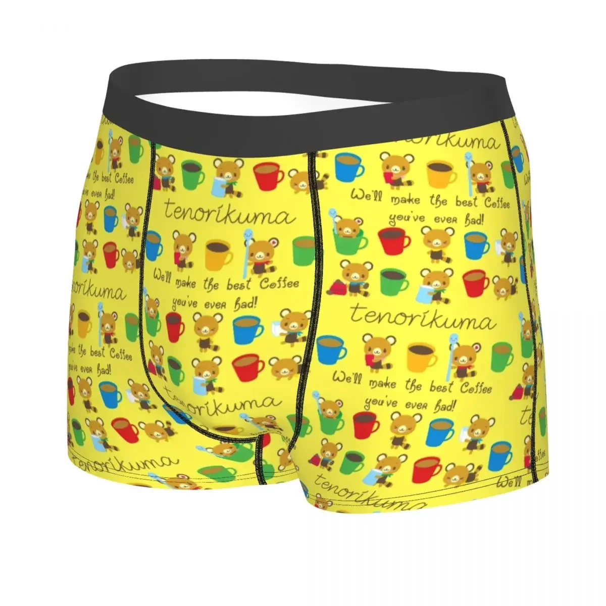 Custom Male Funny Cartoon Tenorikuma Sanrio Anime Bear Underwear Boxer Briefs Breathable Shorts Panties Underpants