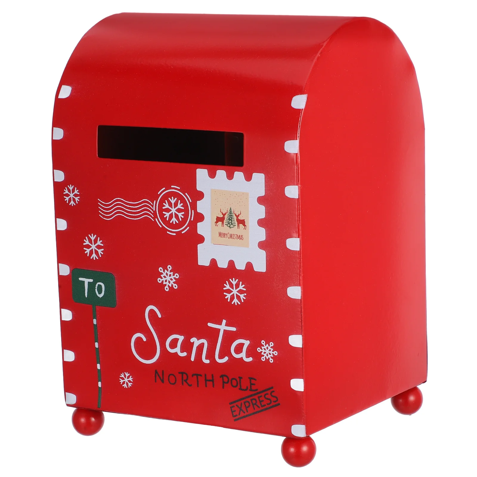 Mailbox Home Decorations Santa Mailboxes Ornament Christmas Party Vintage Ornaments Desktop Metal