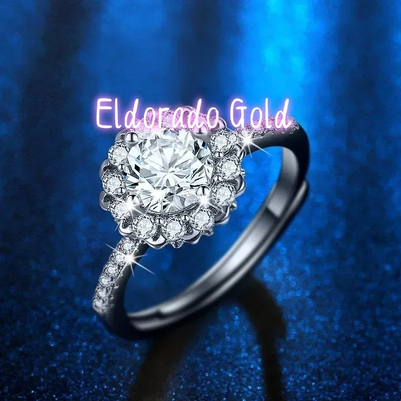 

Eldorado Gold Eldorado Gold Eldorado Eldorado Luxury 18K White Diamond Rings For Women Eternal Wedding Jewelry Real GRA VVS 1