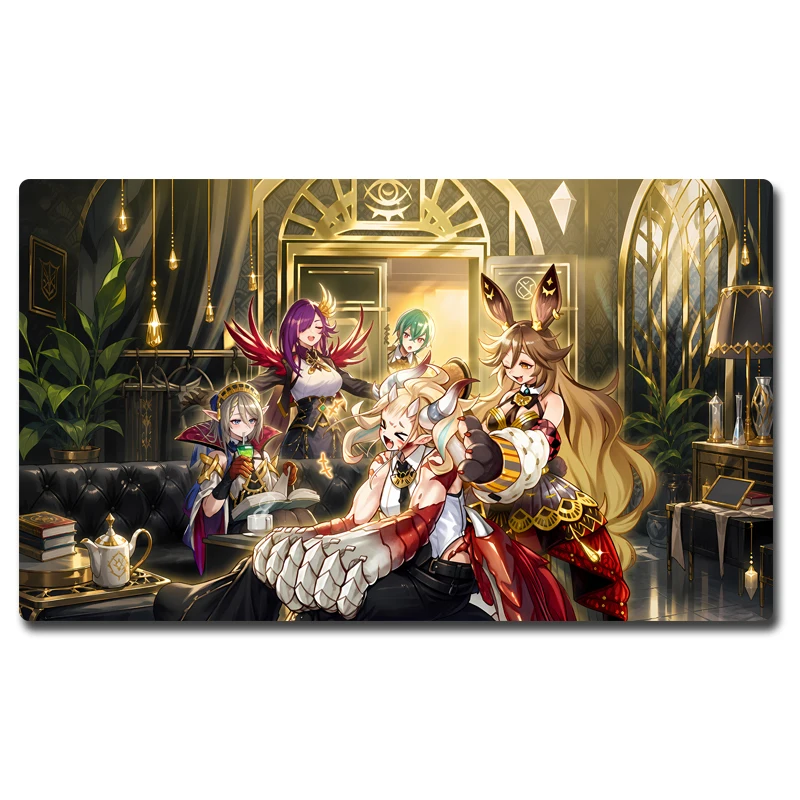 Yu-Gi-Oh! TCG Playmat YCSJ The Stars of Raise Moon Custom Anime Gaming Game Mat Mouse Pad