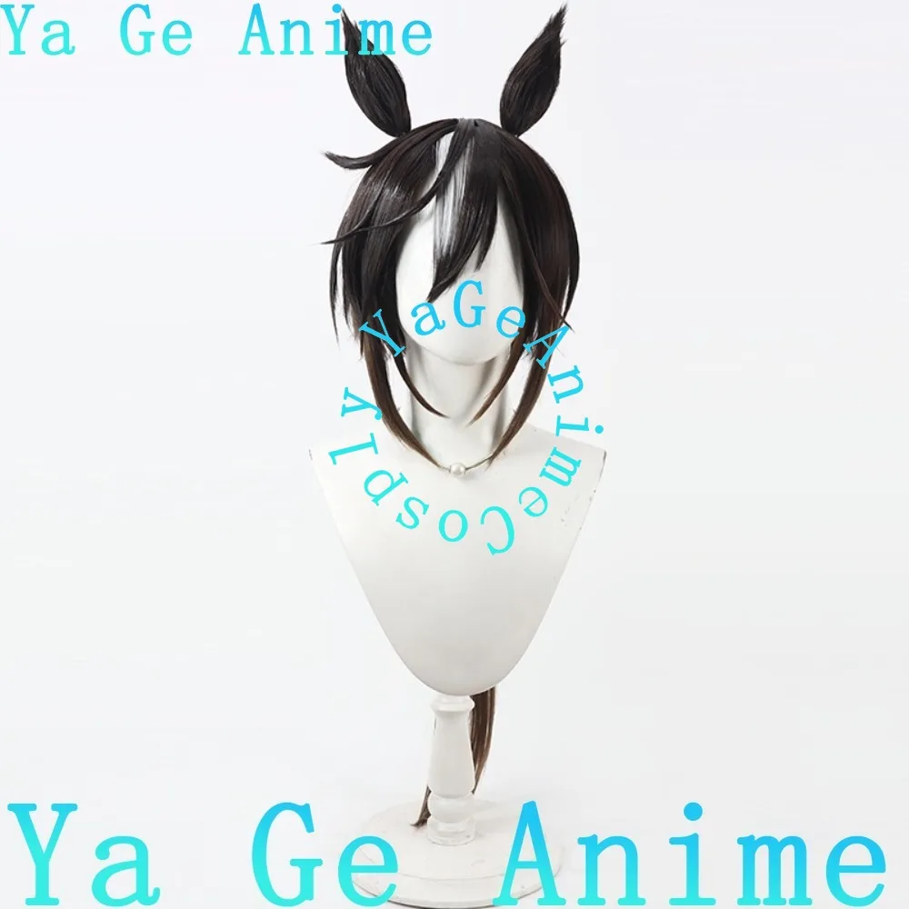 Wig Cosplay Uma Musume Pretty Derby Stay Gold Rambut Sintetis Tahan Panas Pesta Halloween Anime Gradien Transisi Dua Warna