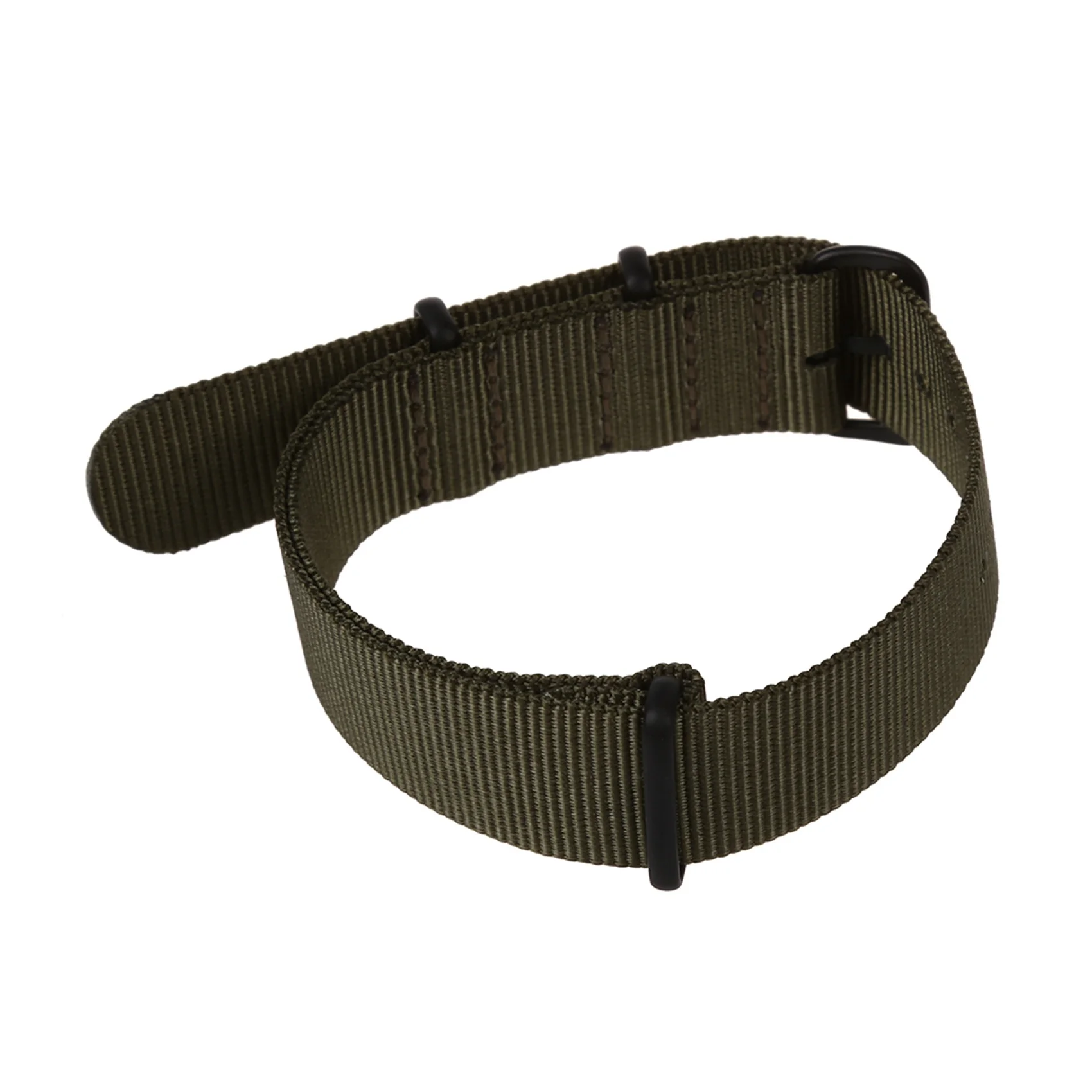 2X Army Green Nylon Fabric Outdoor Sport Watch Band Strap 20Mm Fits TIMEX WEEKENDER WB2034