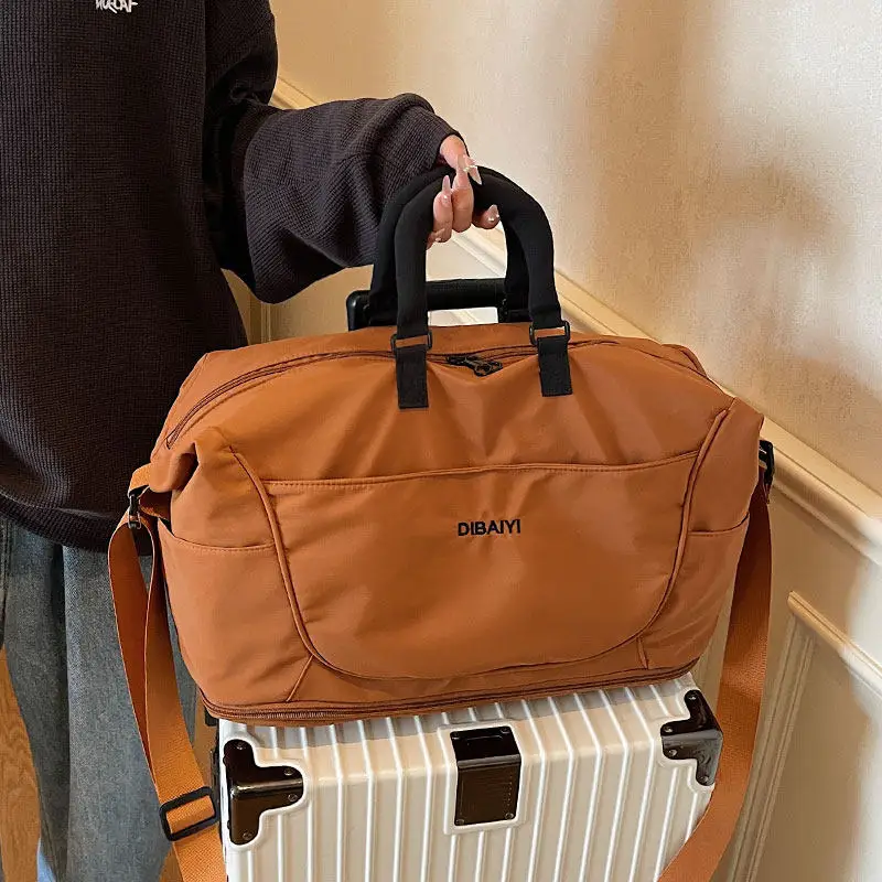 fashionable-large-capacity-short-trip-travel-bag-handheld-lightweight-luggage-crossbody-sports-fitness-bag-for-business-trips