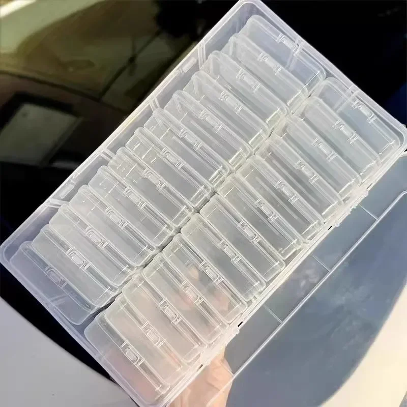 12-30 قطعة صندوق تخزين حرفي من البلاستيك الشفاف صندوق تخزين محمول متعدد الوظائف مناسب لخرز المجوهرات لوازم فنية ذاتية الصنع