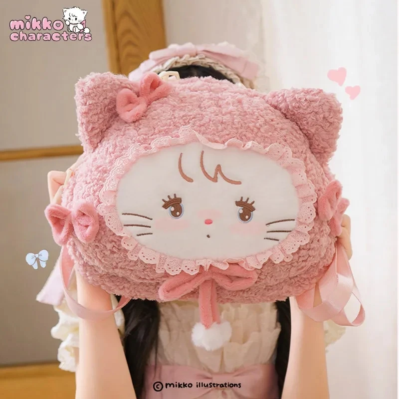 

В наличии подлинная милая плюшевая кукла Mikko Mousse, сумка с большим лицом, плюшевая игрушка, рюкзак Лолита Mikko Mousse, плюшевая игрушка, подарок на день рождения для девочки