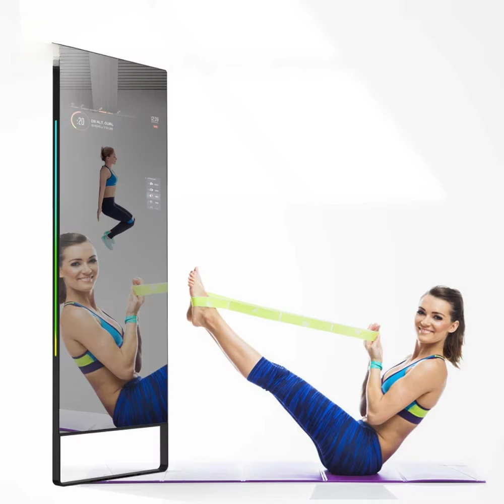 Long Interactive Workout Smart Home Trainer Electronic Glass Display Fitness Mirror for exercise