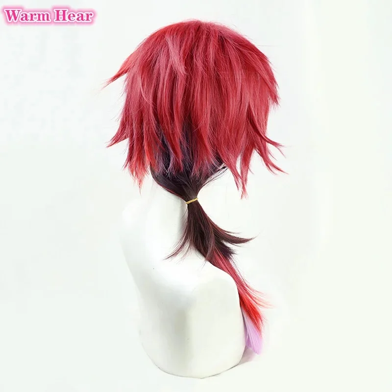 z;3,d'5,g\7/VTuber NIJISANJI EN Lauren Iroas Cosplay Long 60cm Red Gradient Wig Heat Resistant Synthetic Hair Pa6,j.y'8 /c.