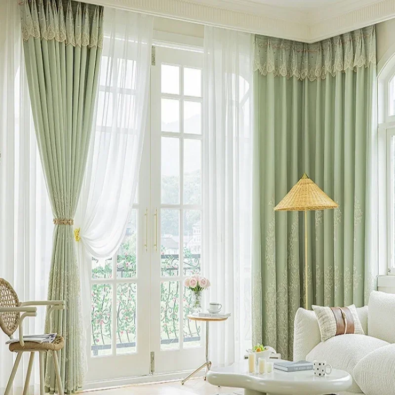 Minimalism Blackout Drapes Home Bedroom Soundproof Curtains Large Area Living Room Drape Balcony Floor-to-ceiling Window Curtain