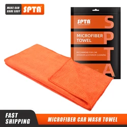 (Bulk Sale 1-20Pcs) SPTA 30*30CM Car Wash Towel Microfiber Detailing Polishing Cleaning Drying Removal Wax Cloth 400GSM