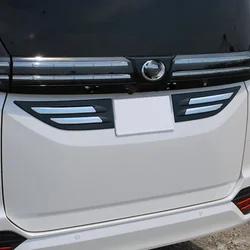 For Toyota Noah Voxy 90 Series 2022 2023  Exterior chrome Black Rear Door Trunk Strip Rear license plate frame side trim strip