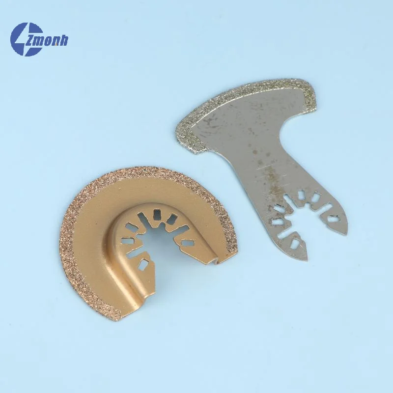 

New！1/2Pcs Oscillating Saw Blades Sickle-shaped/Semi-circular For Rough Sanding Fillers Tile Ceramics Electric Tool Accessories