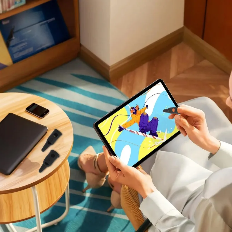 6-1 قطعة غطاء الاصبع اللمس سيليكون أقلام ستايلس حساسية عالية الاصبع حالات شاشة ألعاب الهاتف المحمول الإبهام حامي الحالات