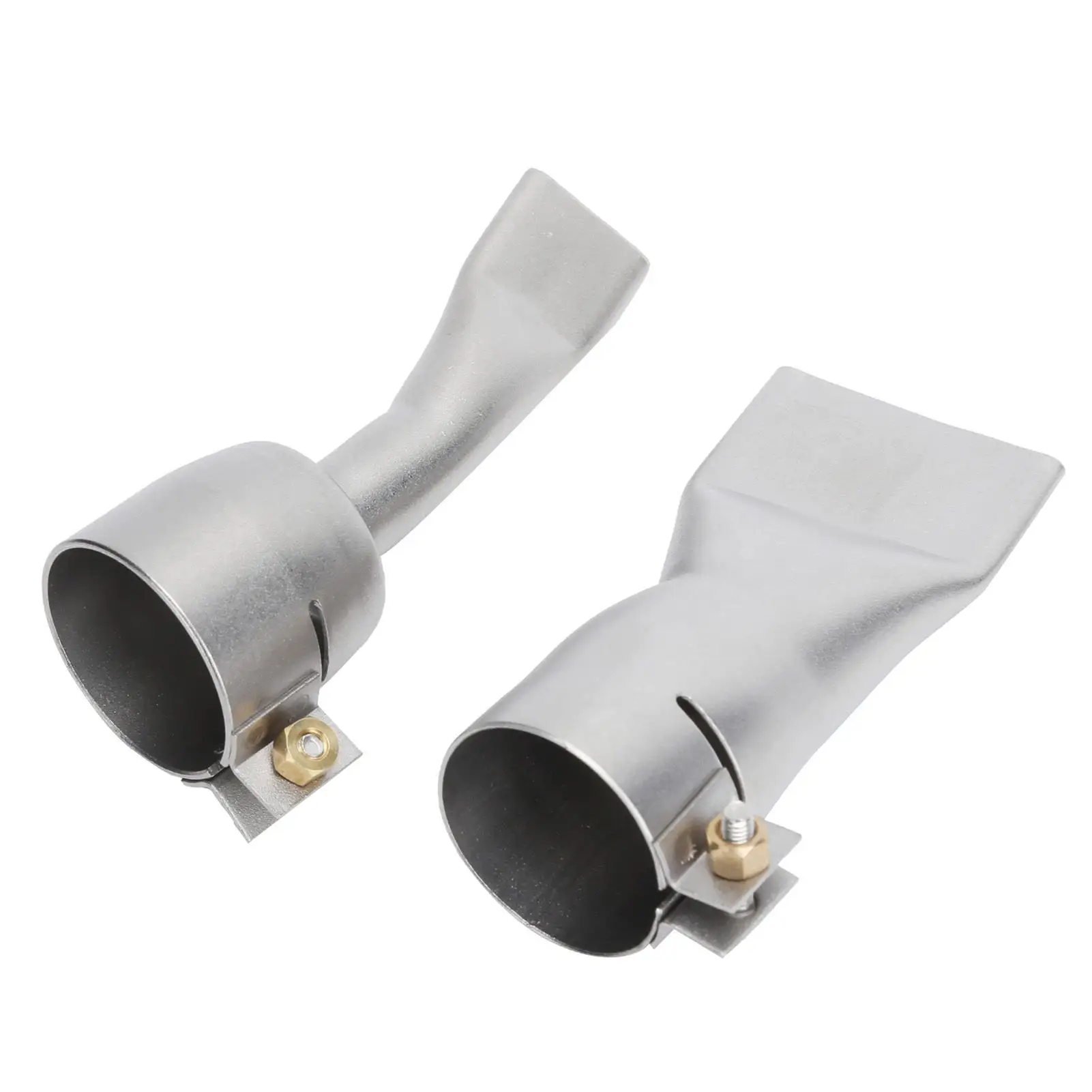 Welding Flat Nozzle Set 20mm Small + 40mm Large Stainless Steel Heat Tip for welder Tool - 2Pcs