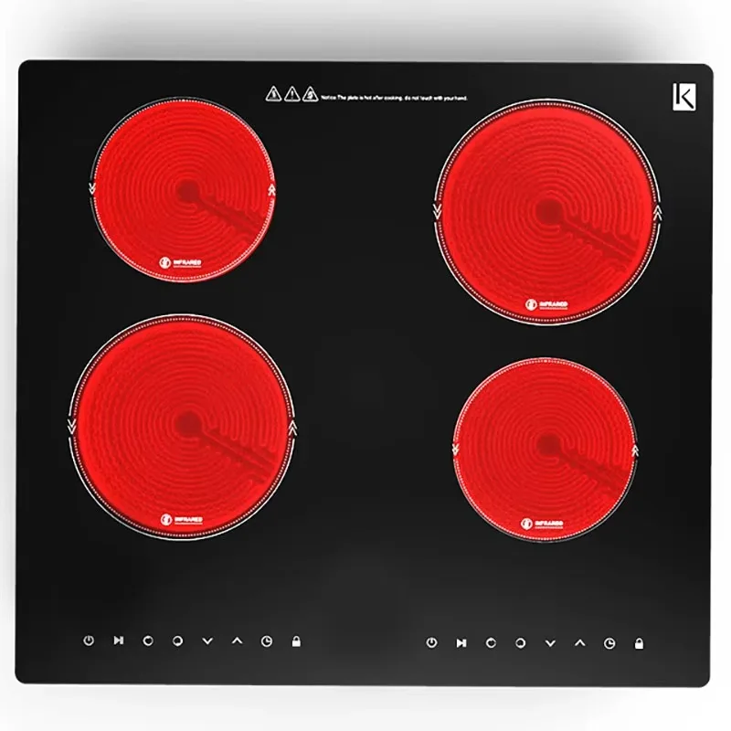 Airo Best Selling Built in 4 Burner Induction Cooker Black Electric Touch Screen OEM Stainless Steel 220V 5000W Taino Electric