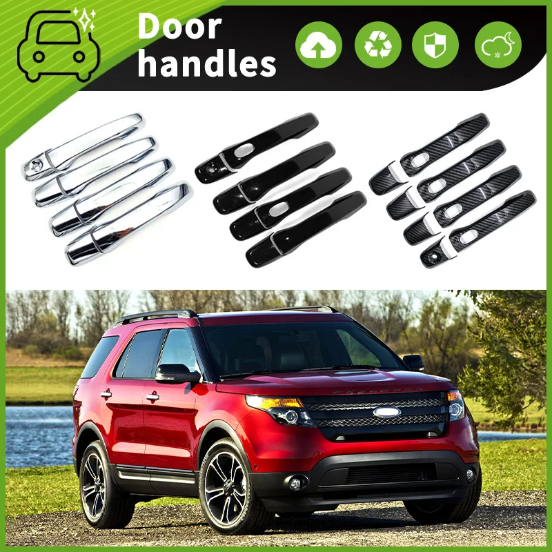 

For 11-18 Explorer door handle decoration, bright strip, door bowl handle, anti scratch modification special accessories