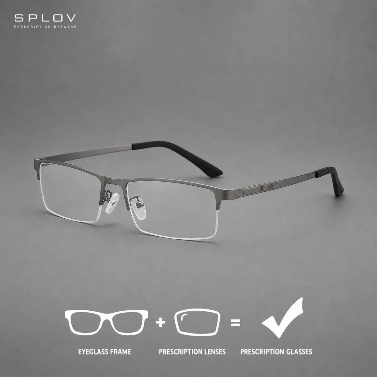 SPLOV Women Full Frame Metal Eyeglasses Anti Blue Light Photochromic Polycarbonate Lens Fashion Outdoor Optical Eyewear