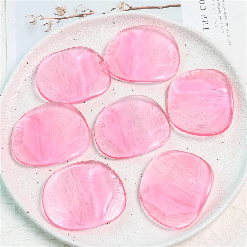 Freies verschiffen 30 teile/los rosa farbe druck geometrie Unregelmäßige oval form acryl perlen diy schmuck zubehör