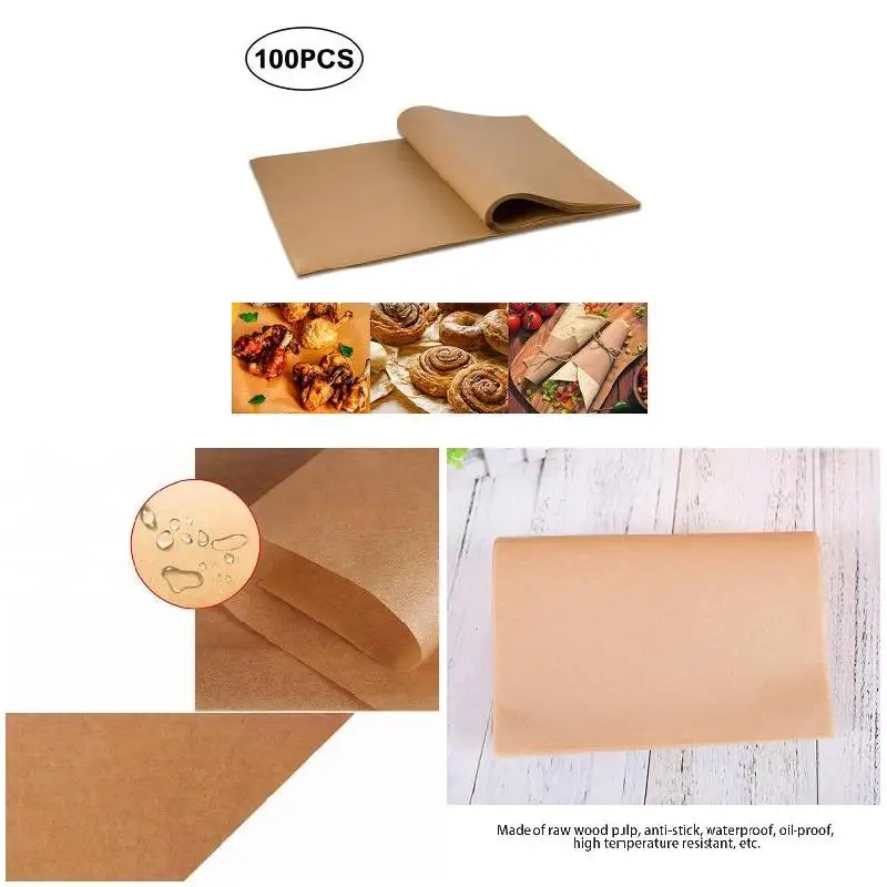100pcs Round Barbecue Paper Practical Design Easy to Clean Up for Kitchen Cooking Gadgets