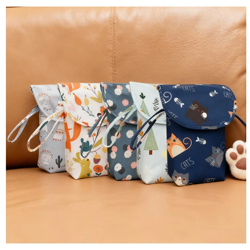 Baby Diaper Bag Organizer Reusable Waterproof Wet/Dry Cloth Bag Mummy Storage Nappy Bag For Disposable Carrying Diaper Clothing