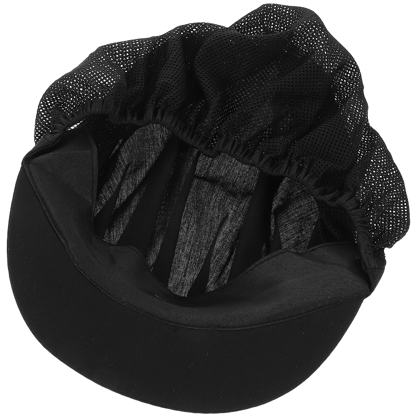 

4pcs Kitchen Cooking Chef Cap Adjustable Breathable Bakers Hat Work Dust Cap Hair Net Food Service Mesh Cloth Design