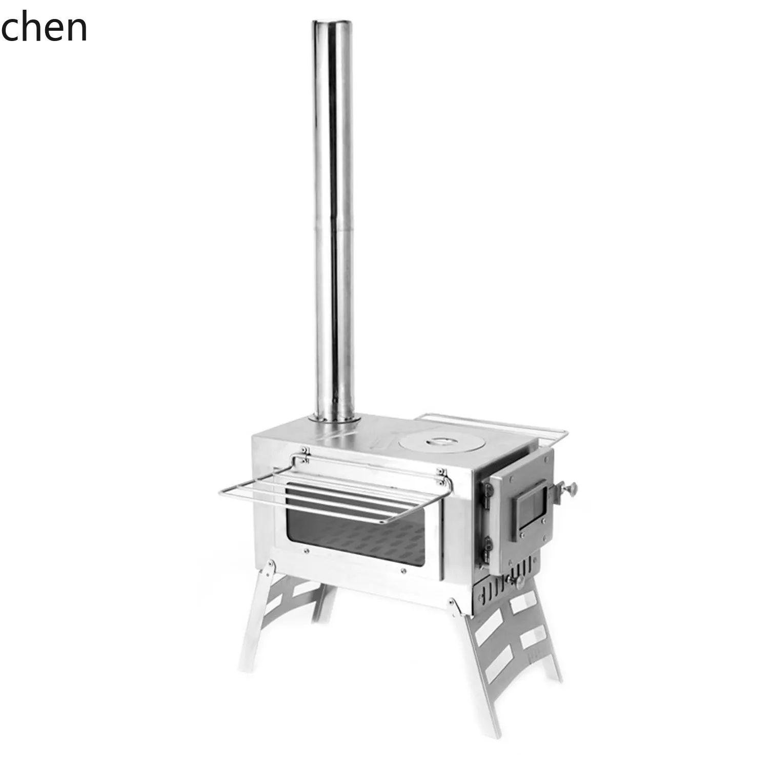 CZ Firewood Stove Outdoor Portable Camping Small Heating Stove Windproof Smokeless Tent Fire  Stainless Steel Folding Stove