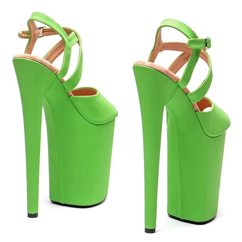 LAIJIANJINXIA PU Uppre New Color High Heel Sandals 23cm /9inch Sexy Model Show Shoes And Pole Dancing Shoes 004