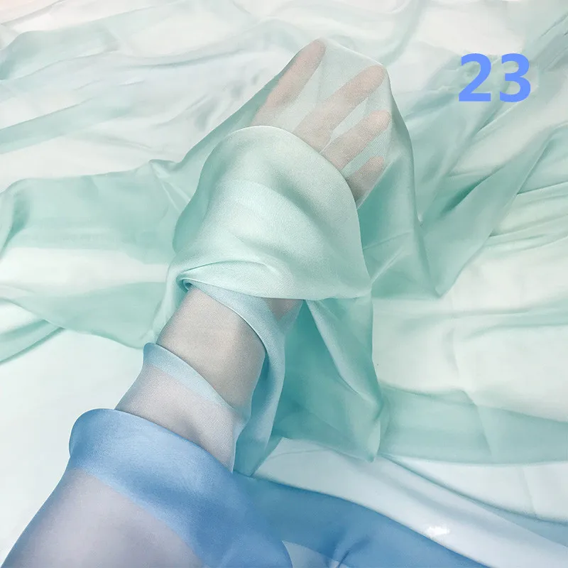 100x150cm Farbverlauf Chiffon-Stoff DIY Regenbogen Abendkleid Tanzkleid Nähmaterial Bedruckter Seidenstoff Bühnenkostüm Dekorationsmaterial – Detail 13