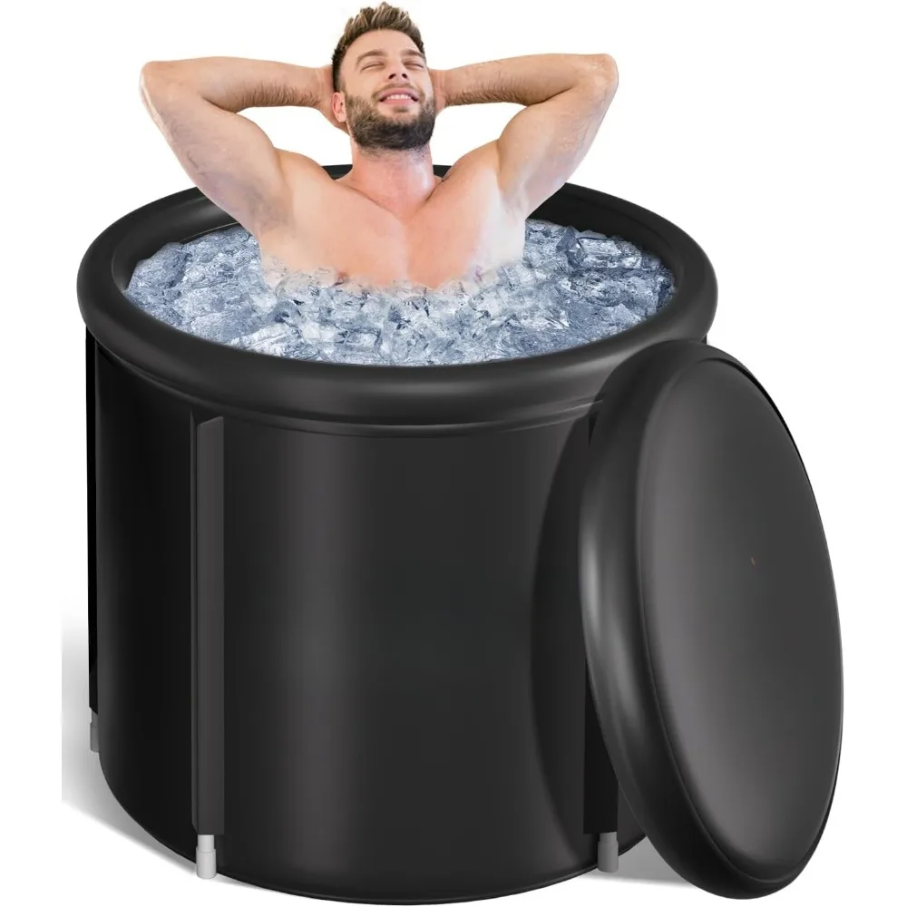 

Portable Inflatable Ice Bath Tub for Athletes,Multiple Layered Cold Plunge Tub with Cover,Ice Plunge Tub for Cold Water Therapy