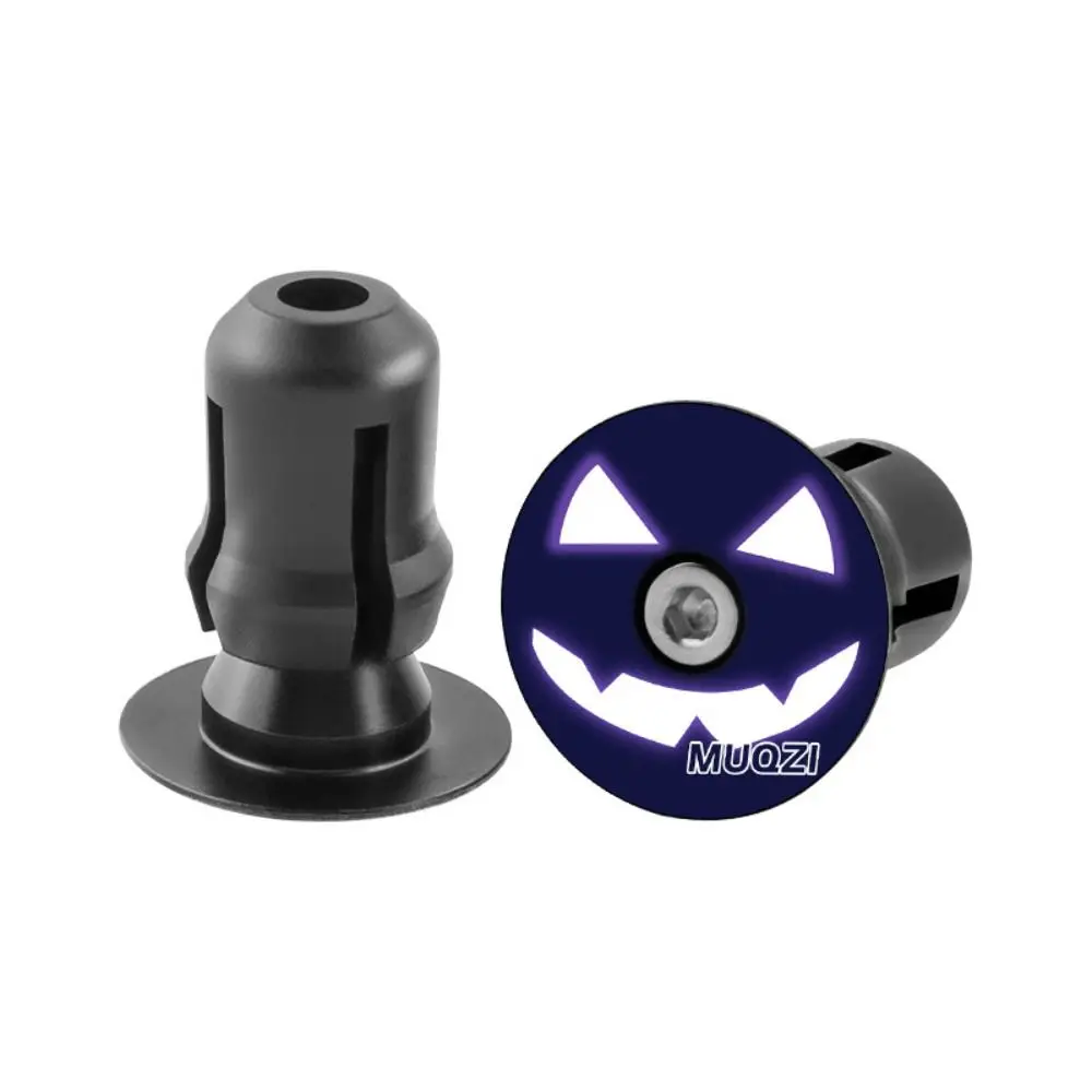 

1 Pair Aluminium Alloy Bicycle Handlebar End Caps Lightweight 32x26MM Bicycle Handlebar Plug Anodic Oxidation Personalized Totem