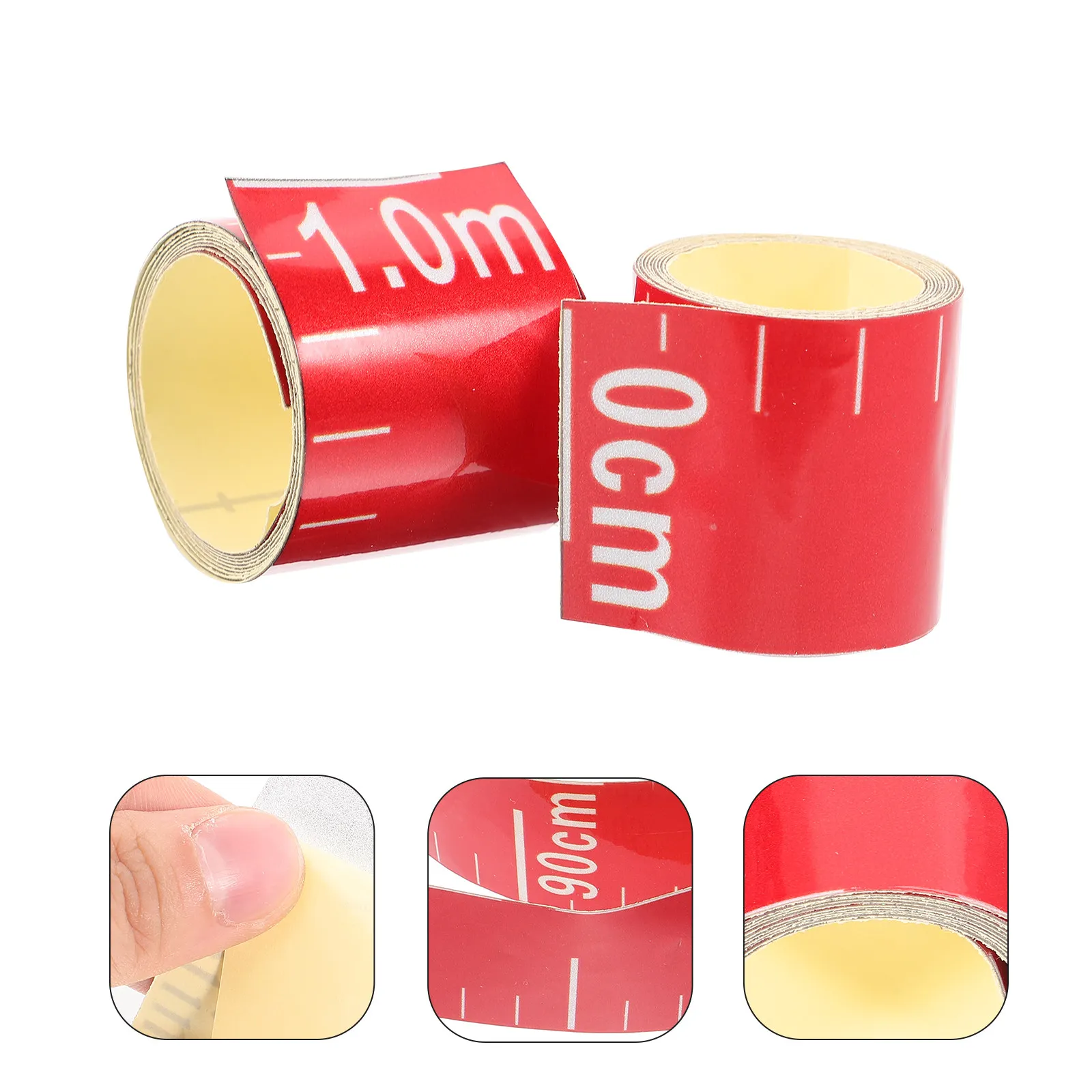 

2Pcs Water Level Gauge Stickers Compact Lightweight Easy Stick Self Adhesive Water Height Gauge for Pool Pond Aquarium Use