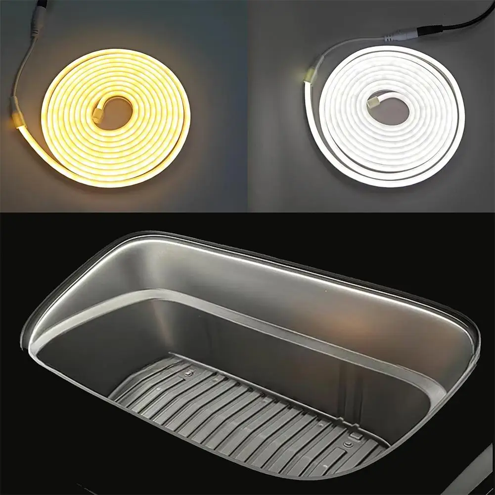 for Tesla Mode Y 2025 Launch Front Trunk Frunk LED Car Light Flexible Lamp Decorative Surround Ambient Lamp Strip Silicone H2E5 - Image 6