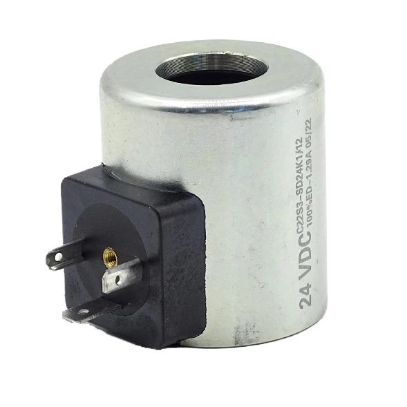 All copper core hydraulic solenoid valve coil C22S3-SD24K1/12 inner diameter 22 hole length 50 crane control valve 24V