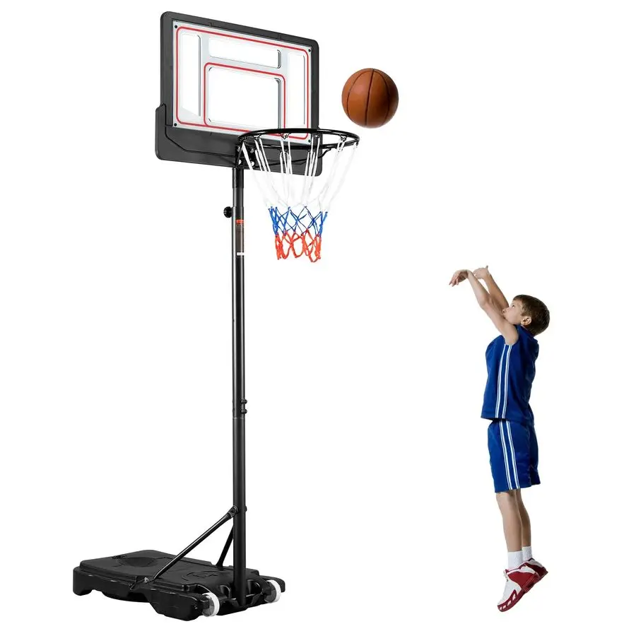 

Баскетбольное кольцо для улицы, регулируемое баскетбольное кольцо длиной 6,9 фута и 10 футов для детей и взрослых на открытом воздухе в помещении, с прочным полиэтиленовым основанием и полиэтиленовым покрытием