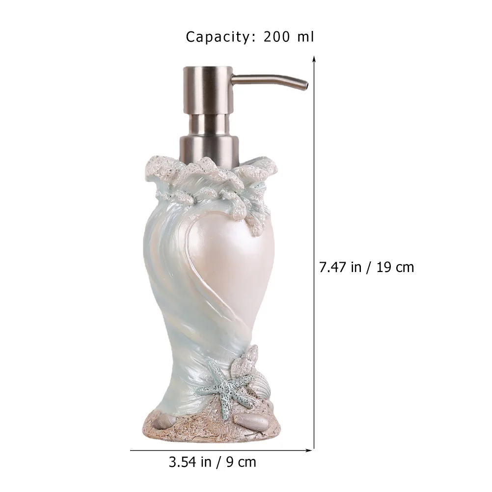 

Liquid Soap Dispenser Imitation Shell Design Bathroom Pump Dispenser Large Capacity Hand Soap Bottle for Home Hotel Use