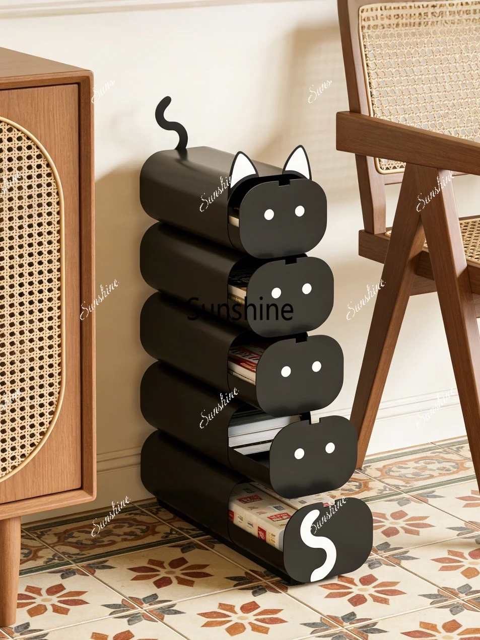 Living room, bedroom, table, small space, narrow gap, multi-layer wrought iron paint rack