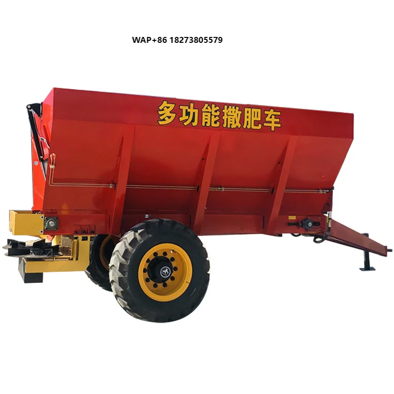 Newest Cheap Self-propelled Three-wheeled Manure Spreader Traction Fertilizer Spreader