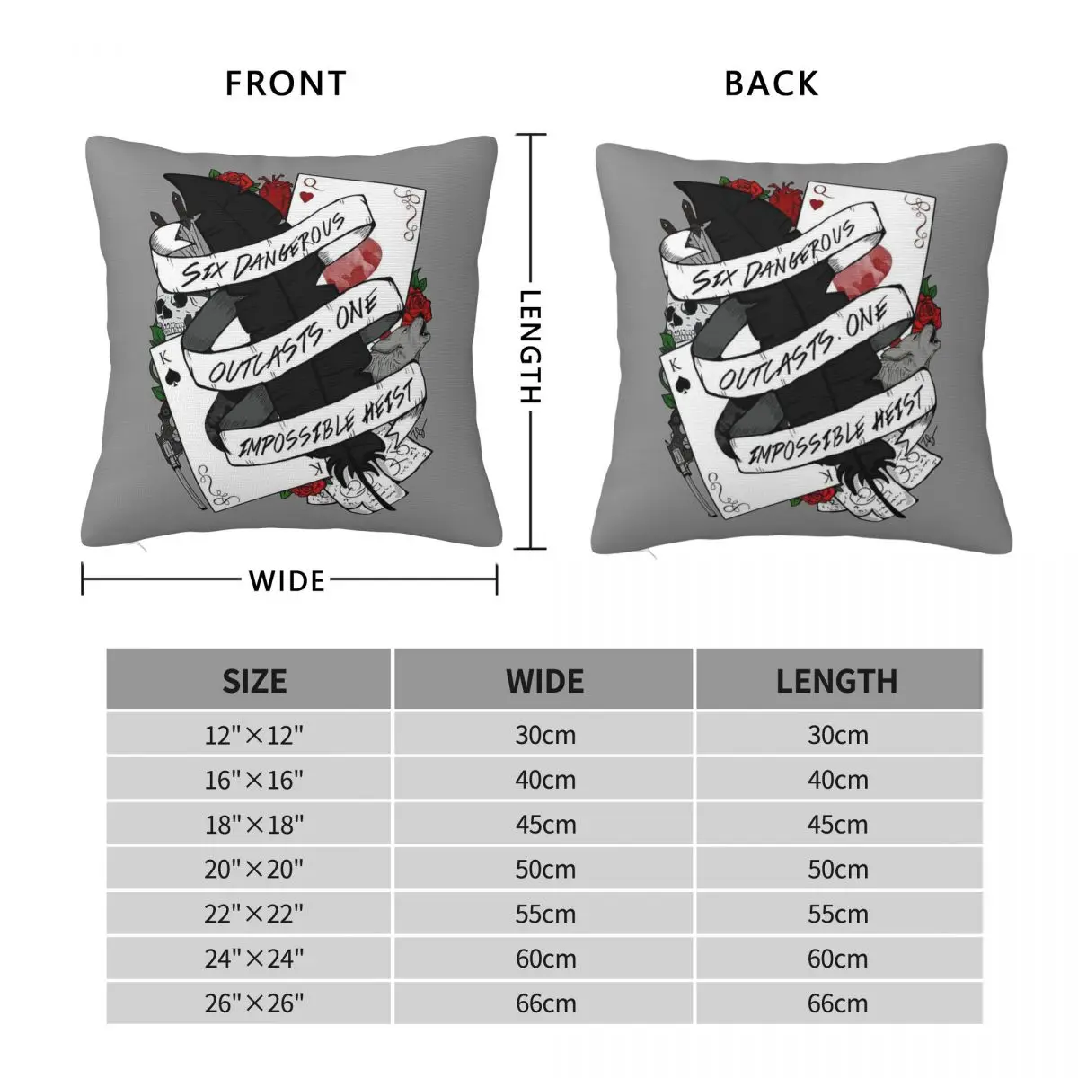 Six Dangerous Outcasts One Impossible Heist Pillowcase Polyester Linen Velvet Creative Zip Throw Pillow Case Home Cushion Cover