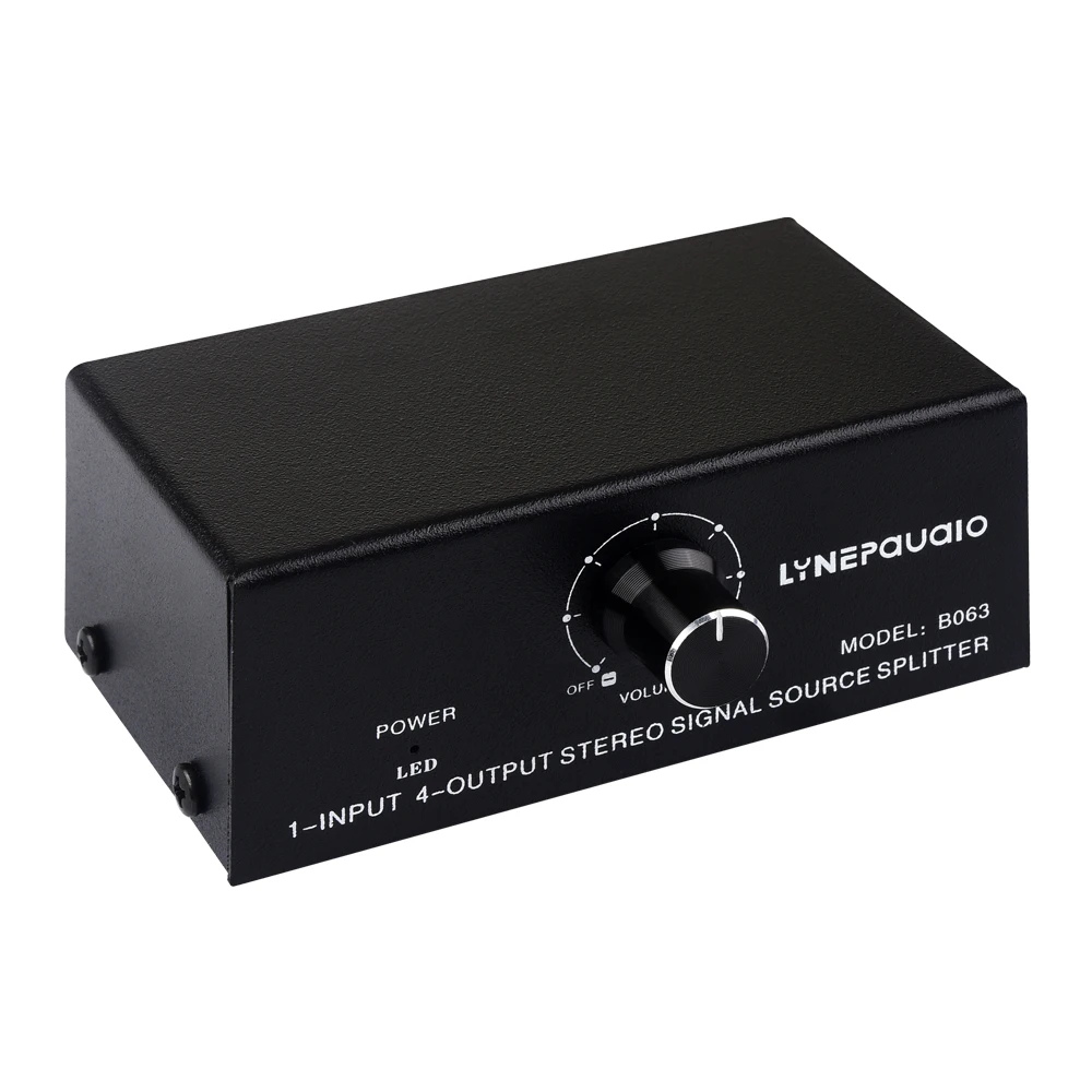 1 In 4 Out Audio Signal Distributor RCA Interface Lossless Output