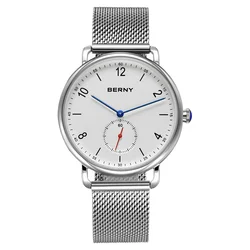 BERNY Men Watch Quartz Wristwatch for Men Simple Casual Men's Fashion Watch Men Watch