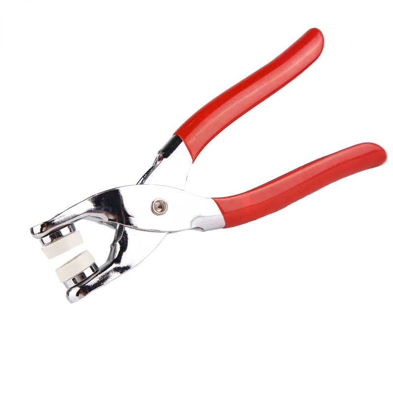 

High Leather Handwork Tool Red rubber handle Belt Punch Stitching Chisel Tools Revolving Punch Pliers