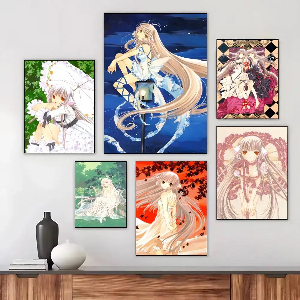Anime C-chobits Poster Self-adhesive Living Room Bedroom Party Bar Decor Moisture-proof Fade-resistant