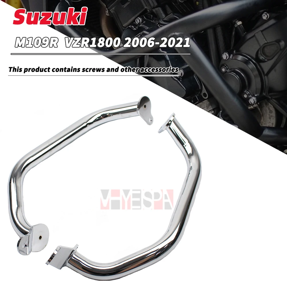 

Motorcycle 32mm Engine Guard For Suzuki Boulevard M109R 2006-2015 2016 17 Black 1.25'' Fat Tube Crash Bars Bumper Protection