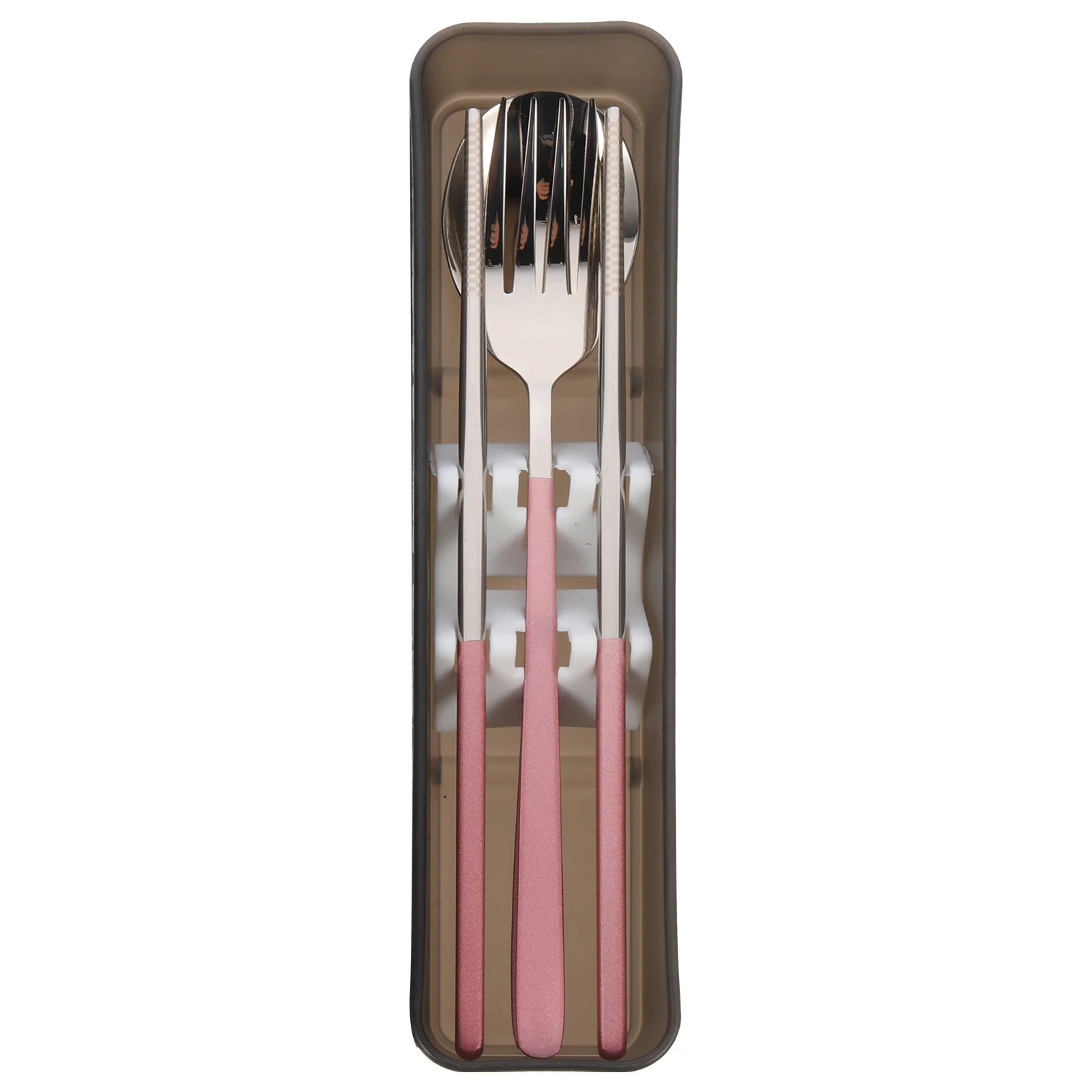 

1Set Stainless Steel Travel Utensils Set Portable Tableware Kit Includes Straw Cleaning Brush Smooth Surface with
