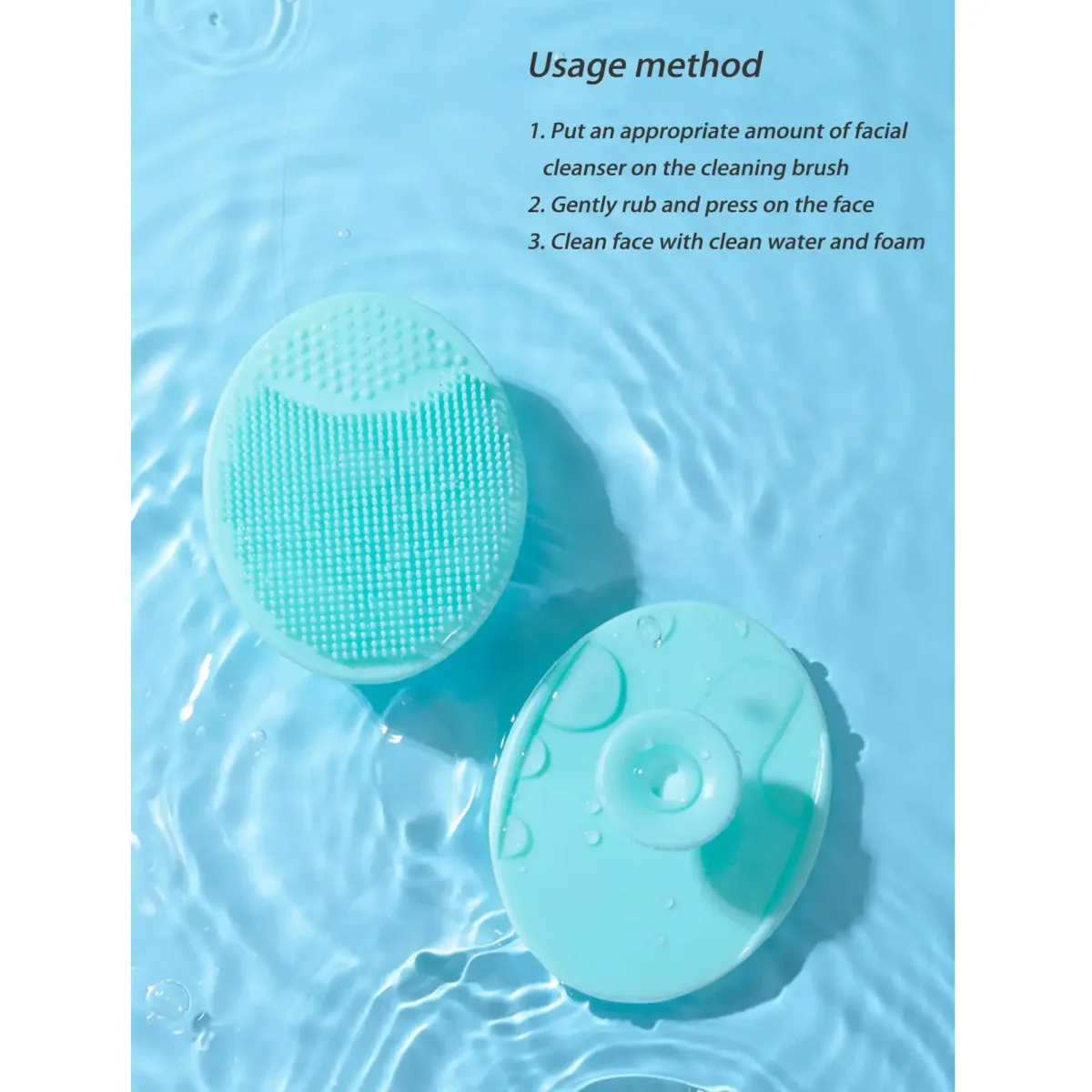 5pcs Soft Silicone Face Brush Cleanser And Massager Portable Manual Facial Cleansing Brush Exfoliating Scrubber Bath Brush