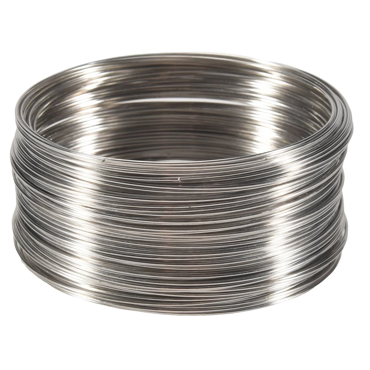 FZFZ 100ループ メモリービーズワイヤー ブレスレット用 直径50mm-55mm(2インチ-2 1/8インチ)