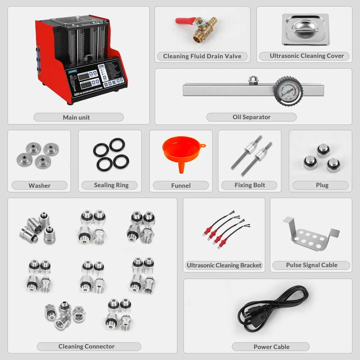 Nieuwste AUTOOL CT280 110V 220V GDI Automotor Injectie Test Machine Beste Ultrasone Brandstofinjector Cleaner Flush