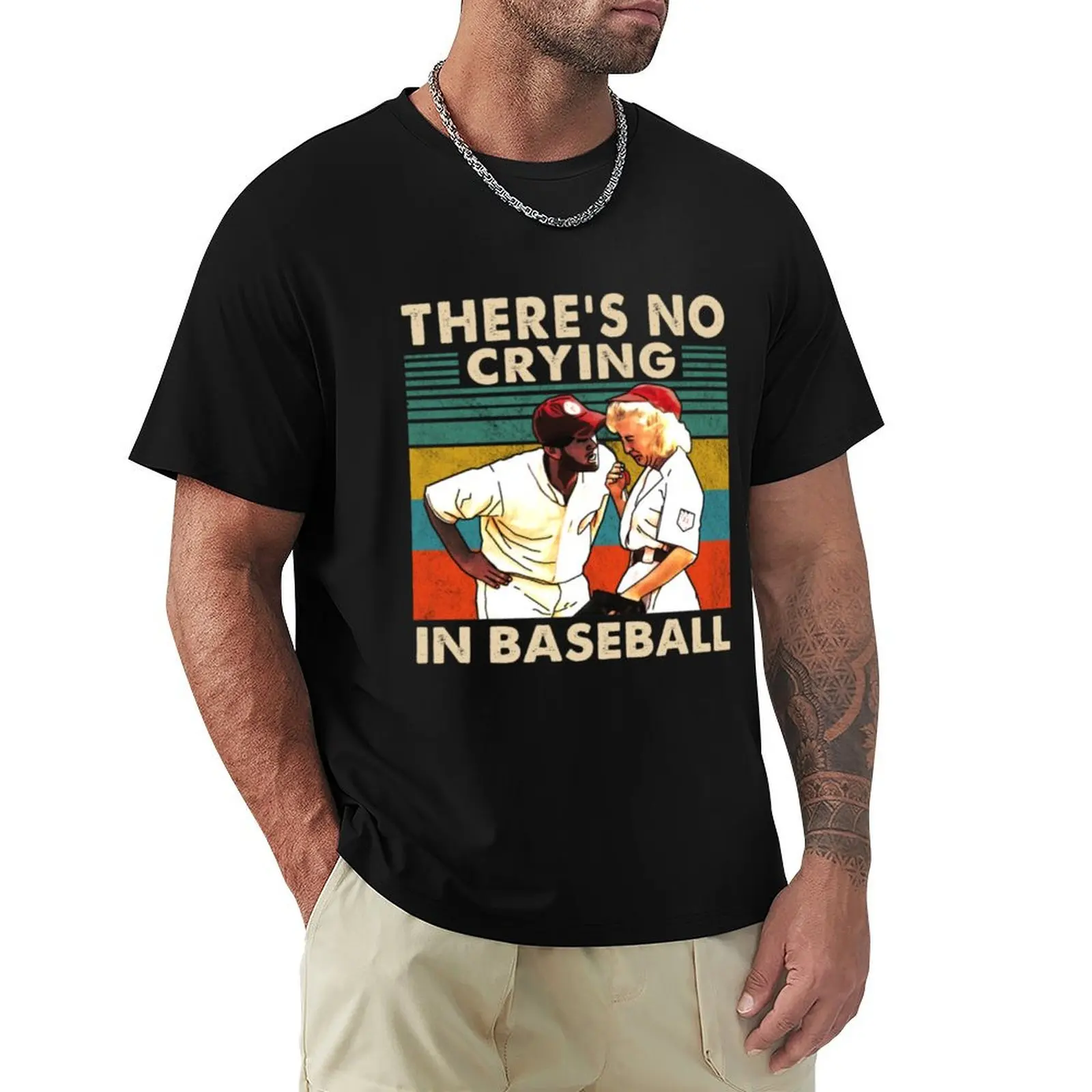 A League Of Their Own There's No Crying In Baseball T-Shirt Soft Cotton Print T-Shirt