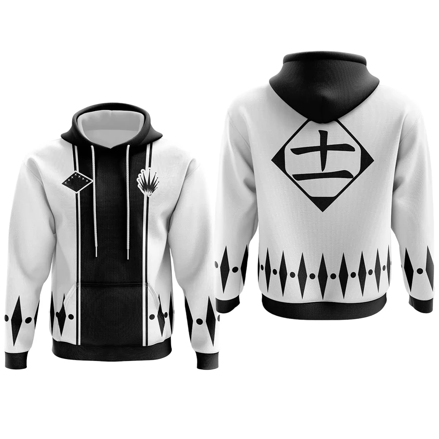 

Bandai Eleventh Zaraki Kenpachi Bleach Periphery Anime Print Adult Kids Pullover Hoodies Soft Comfy Relaxed-Fit Autumn Winter